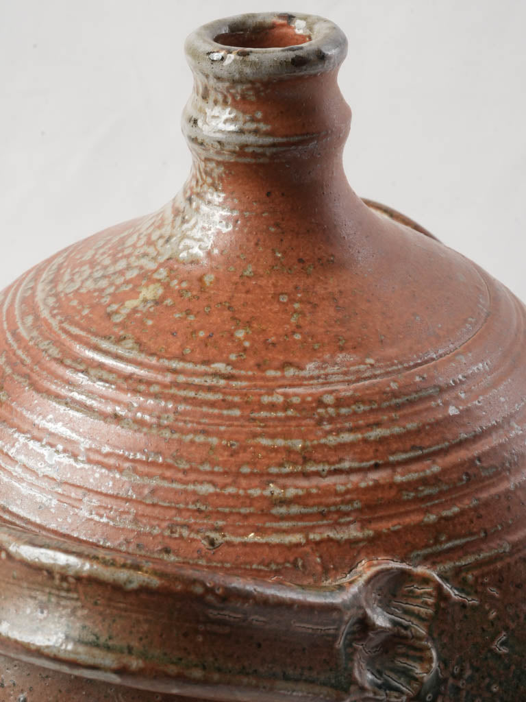 Timeless rustic stoneware gourd pitcher