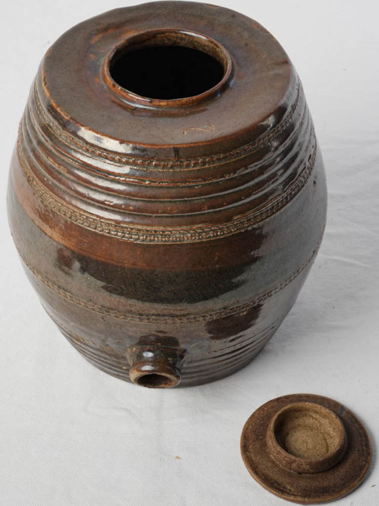 Authentic rustic French vinegar jar