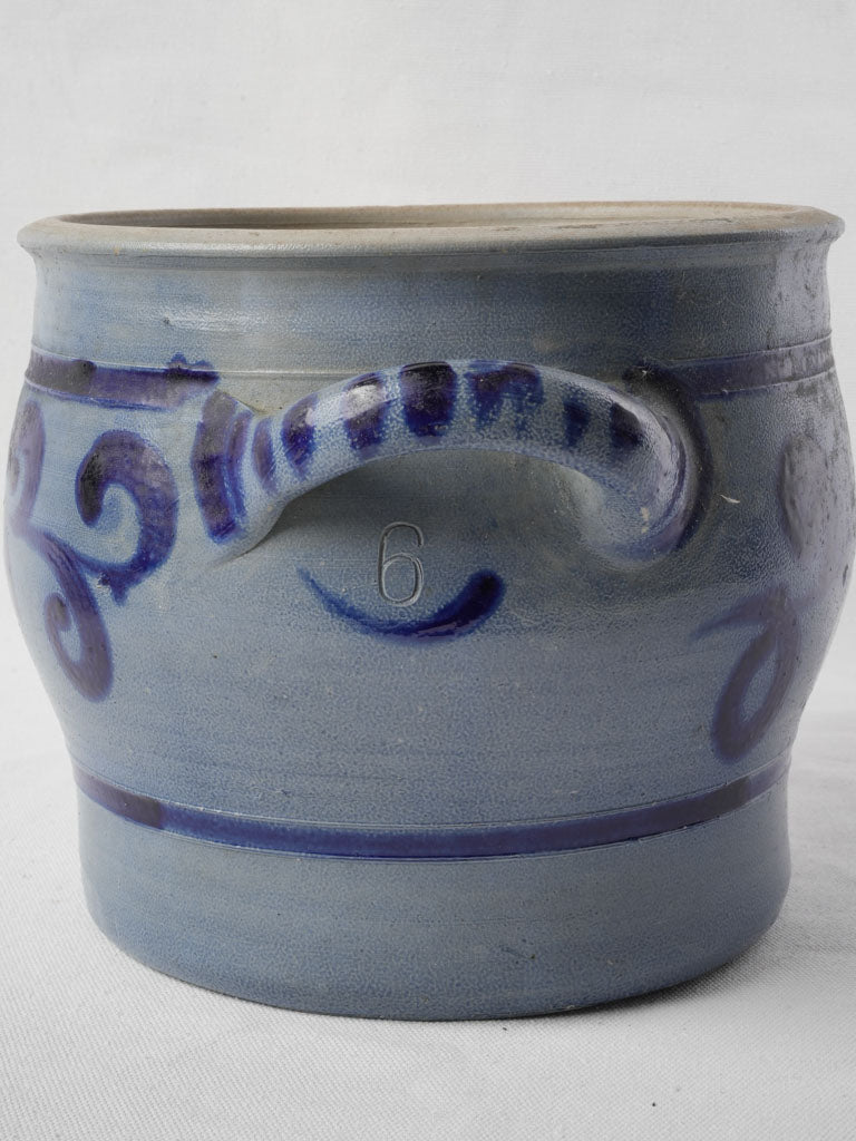 Collectible salt-glazed decorative crock