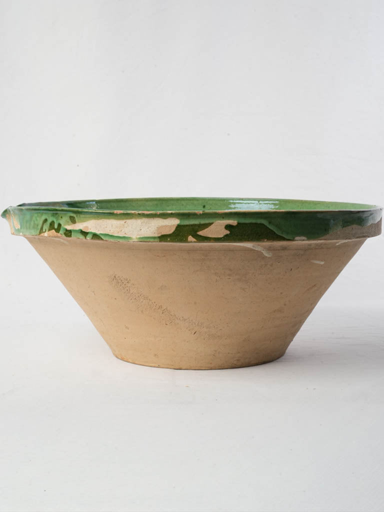 Natural buff clay serving basin
