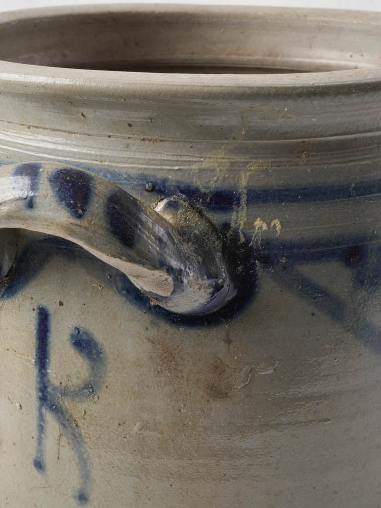 Handcrafted twin-handled container