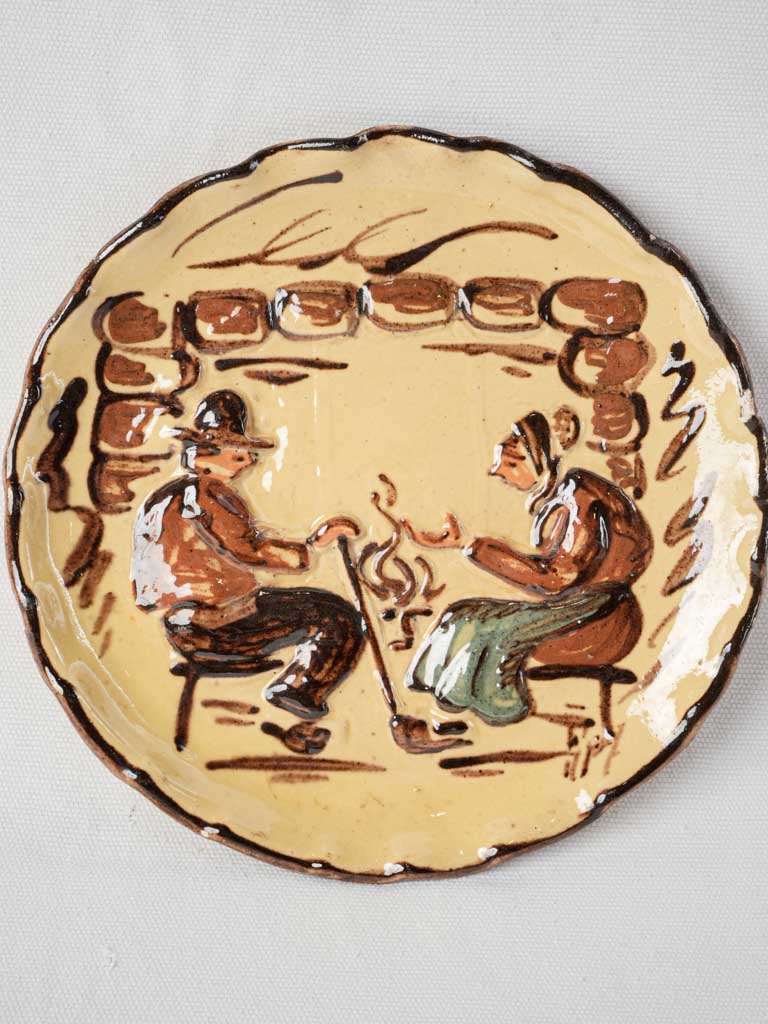 Vintage Provençal decorative relief plate