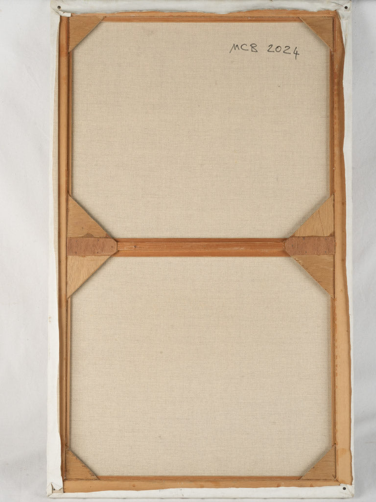 Minimalist yellow table painting