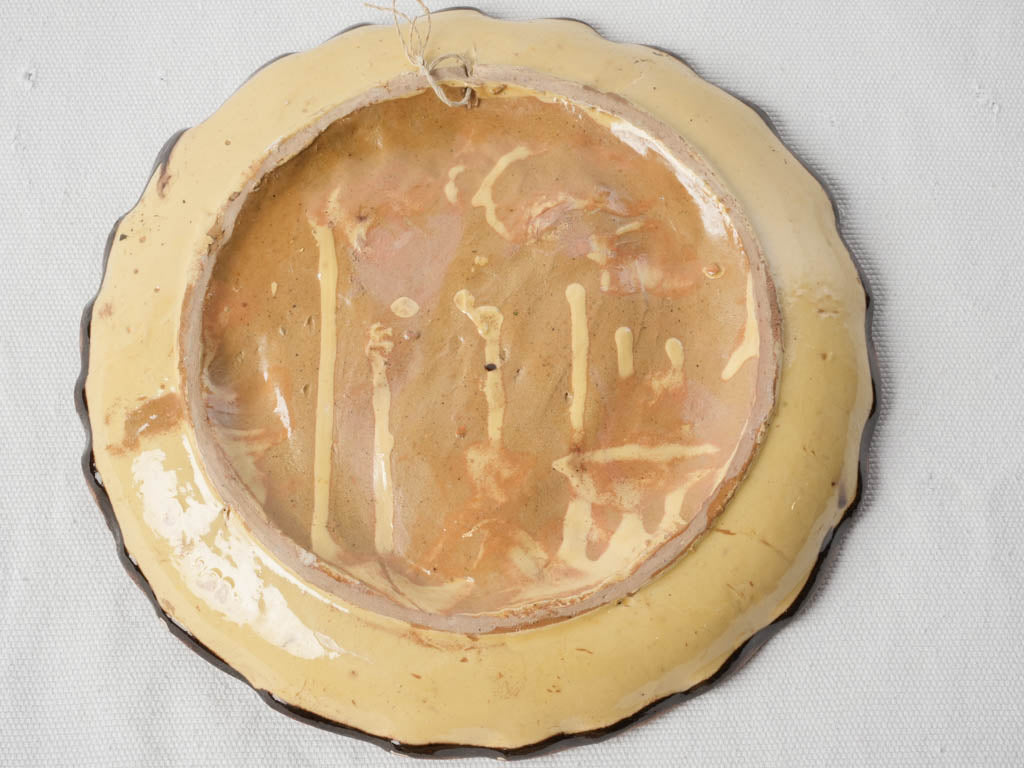 Provençal Hand-Painted Decorative Relief Plate Signed Géry - 9"