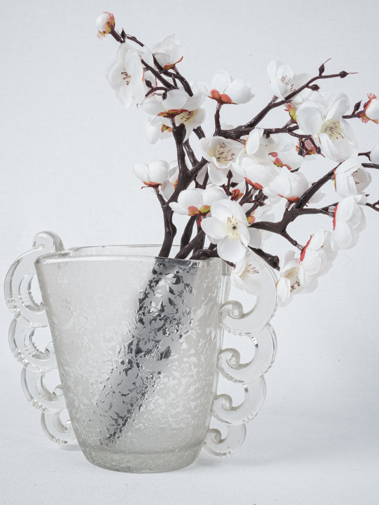 Vintage French Daum pâte de verre vase