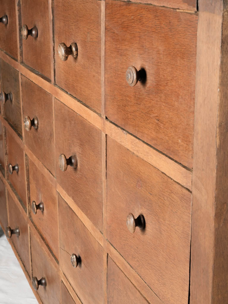 Large Late 19th-Century Oak Meuble de Métier / Bank of Drawers