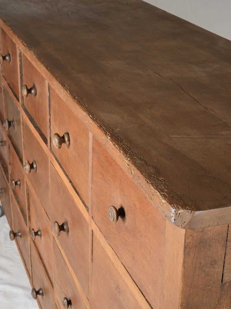 Large Late 19th-Century Oak Meuble de Métier / Bank of Drawers