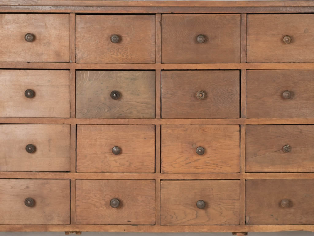 Large Late 19th-Century Oak Meuble de Métier / Bank of Drawers
