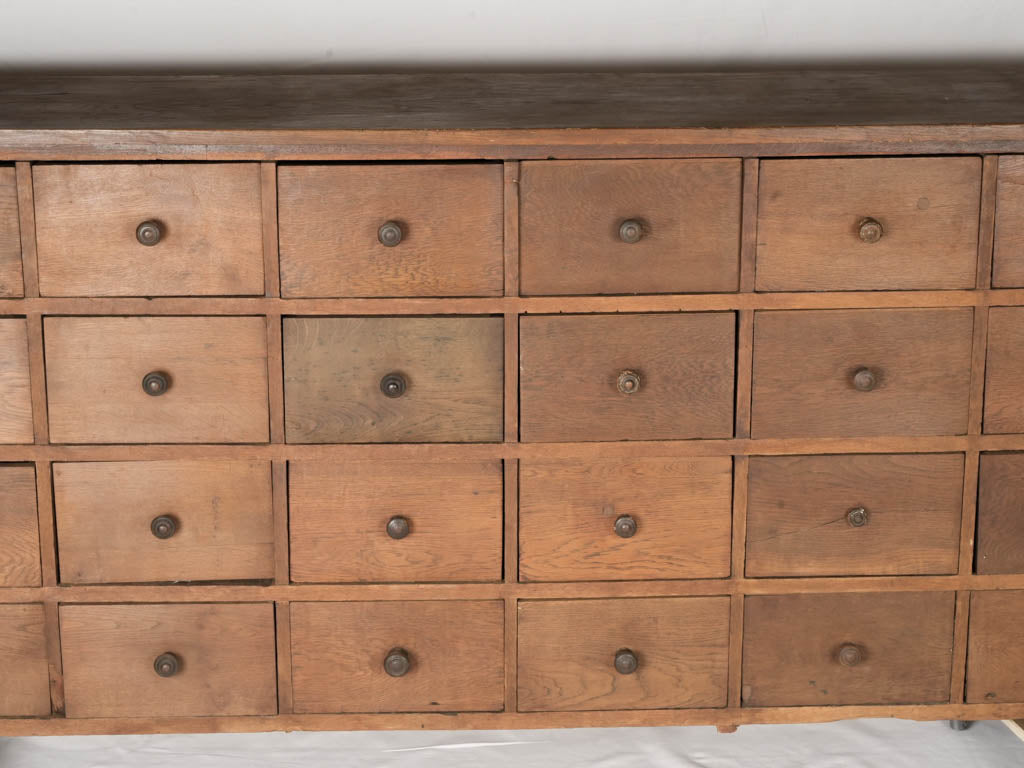 Large Late 19th-Century Oak Meuble de Métier / Bank of Drawers