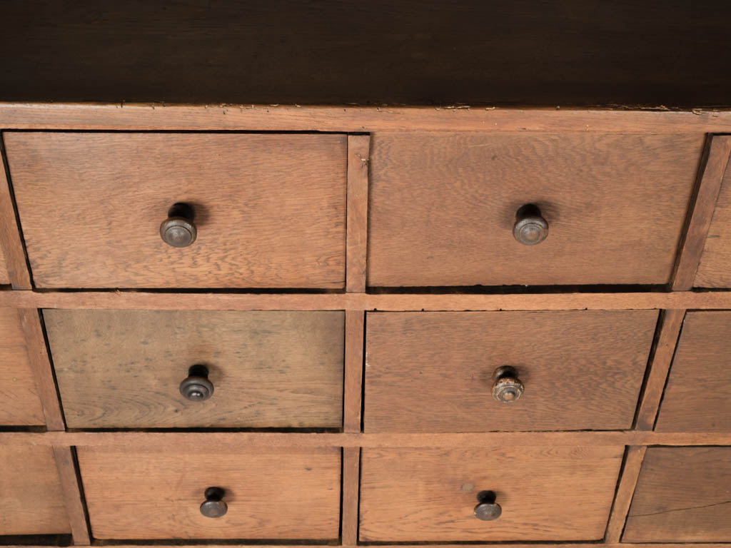 Large Late 19th-Century Oak Meuble de Métier / Bank of Drawers