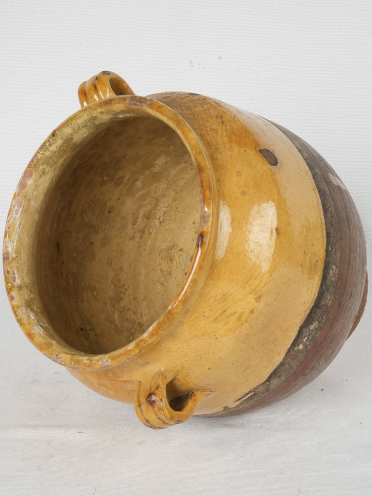 Stylish antique French terracotta Confit Pot