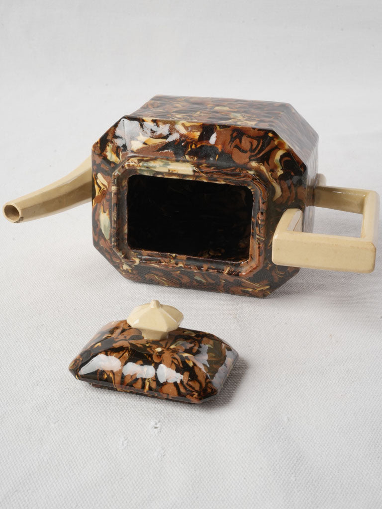 Amber and ochre teapot