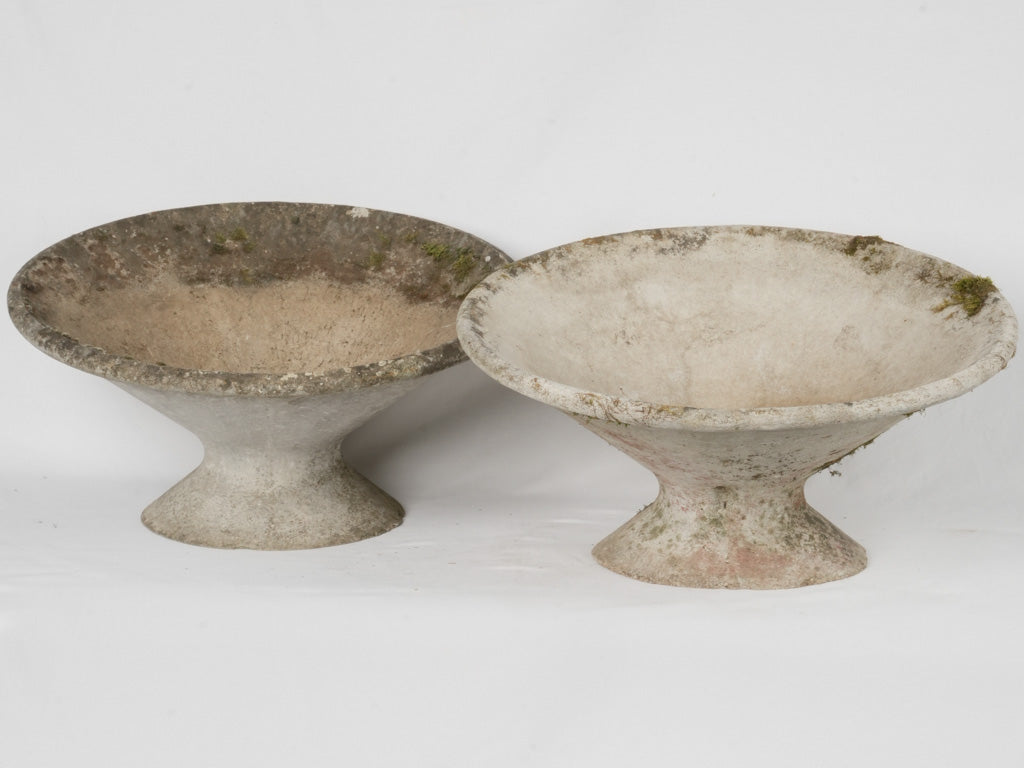 Weathered Tilted Willy Guhl Planters
