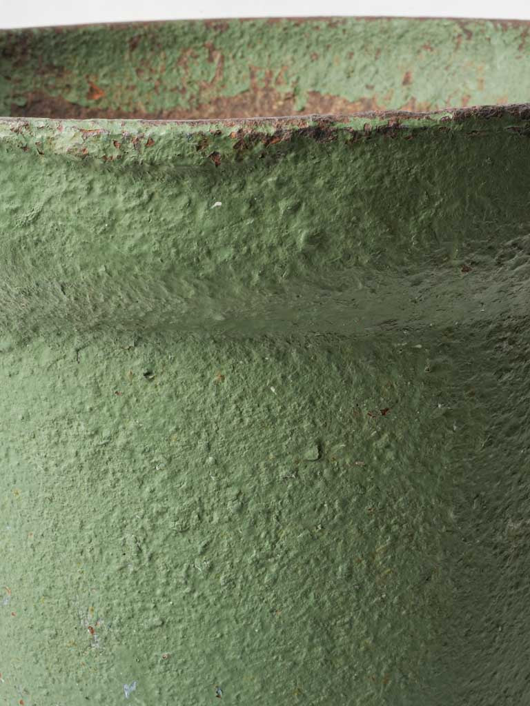 Late 19th Century French Industrial Cast-Iron Mortar Converted Planter - 13½"