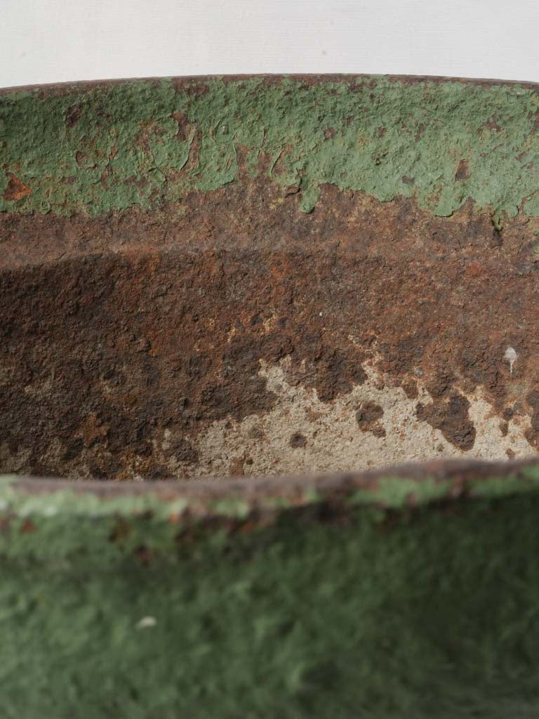 Late 19th Century French Industrial Cast-Iron Mortar Converted Planter - 13½"
