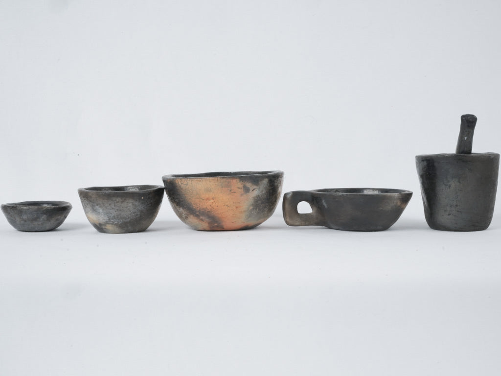 Unique rustic Sejnane pottery cups