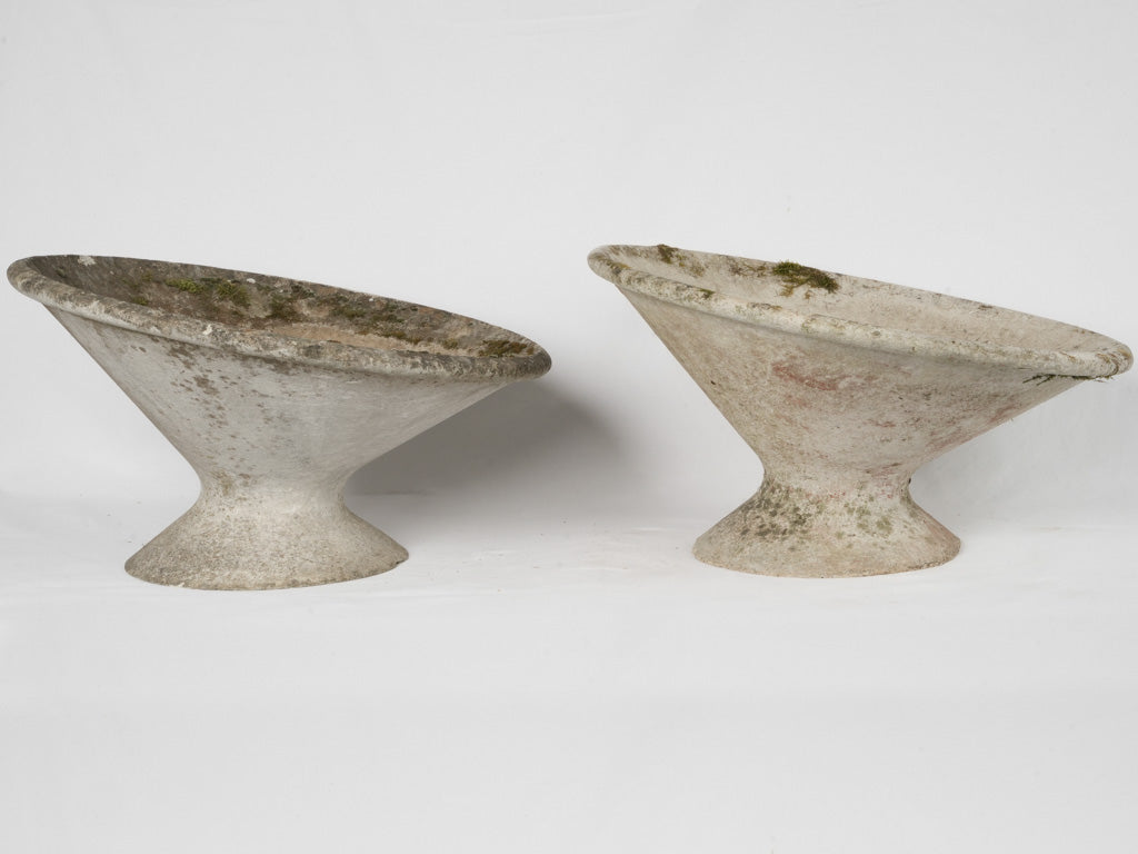 Mossy Mid-Century Modern Patio Planters