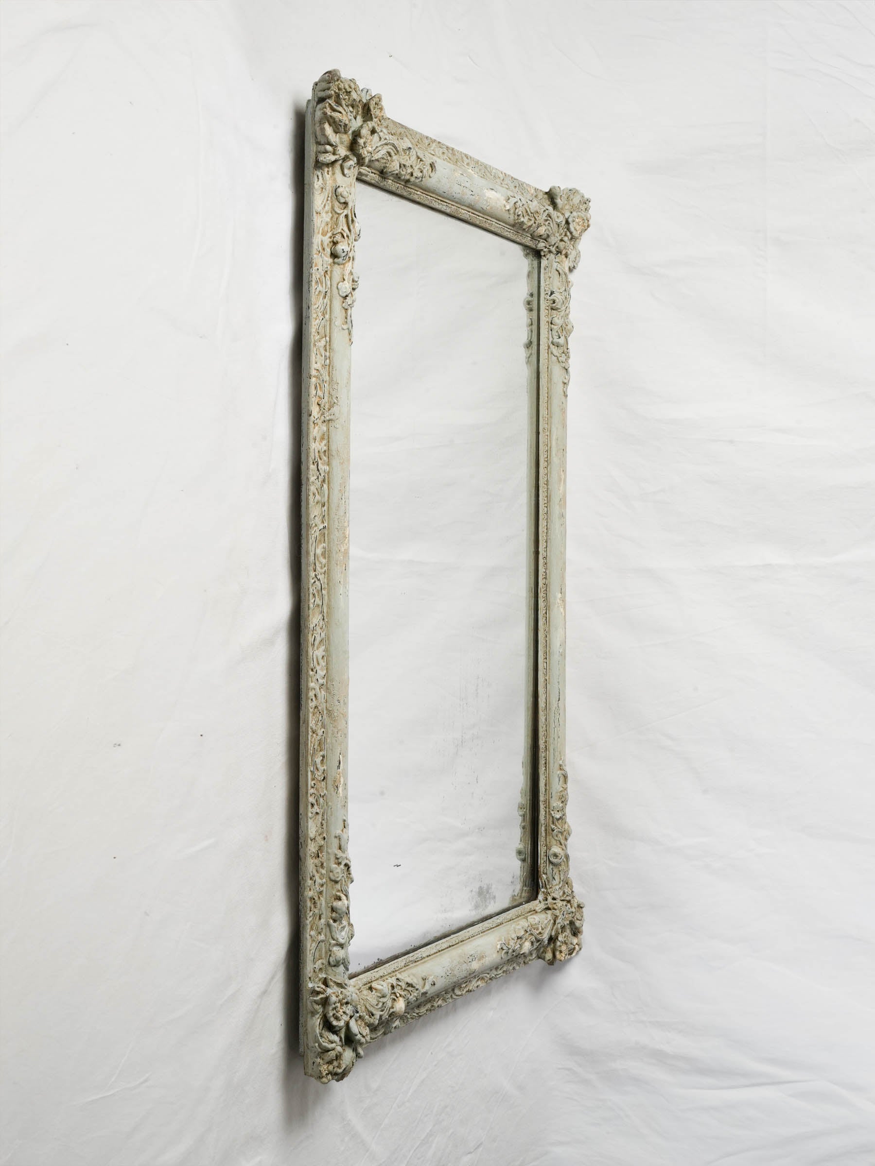 Timeworn gilded wooden decorative mirror