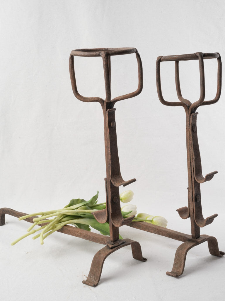 Antique-style French andirons