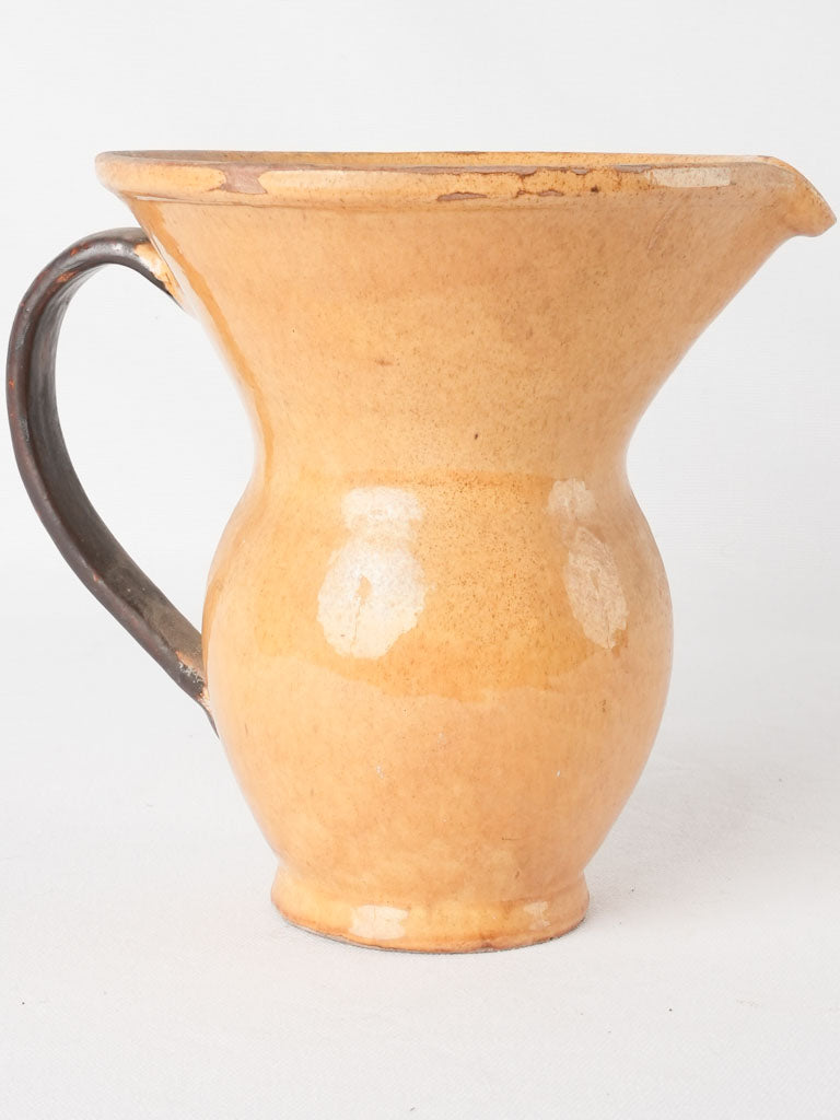 RESERVED GG Antique ocher crachoire spittoon - Dieulefit 8¾"