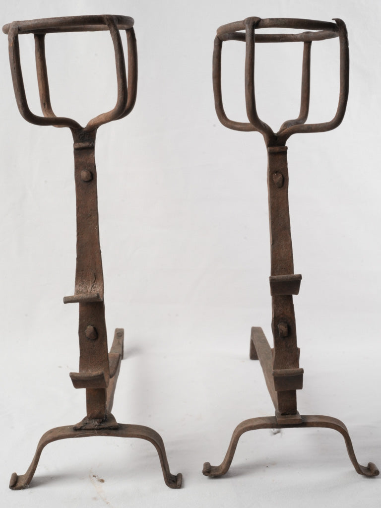 Vintage iron pot stands