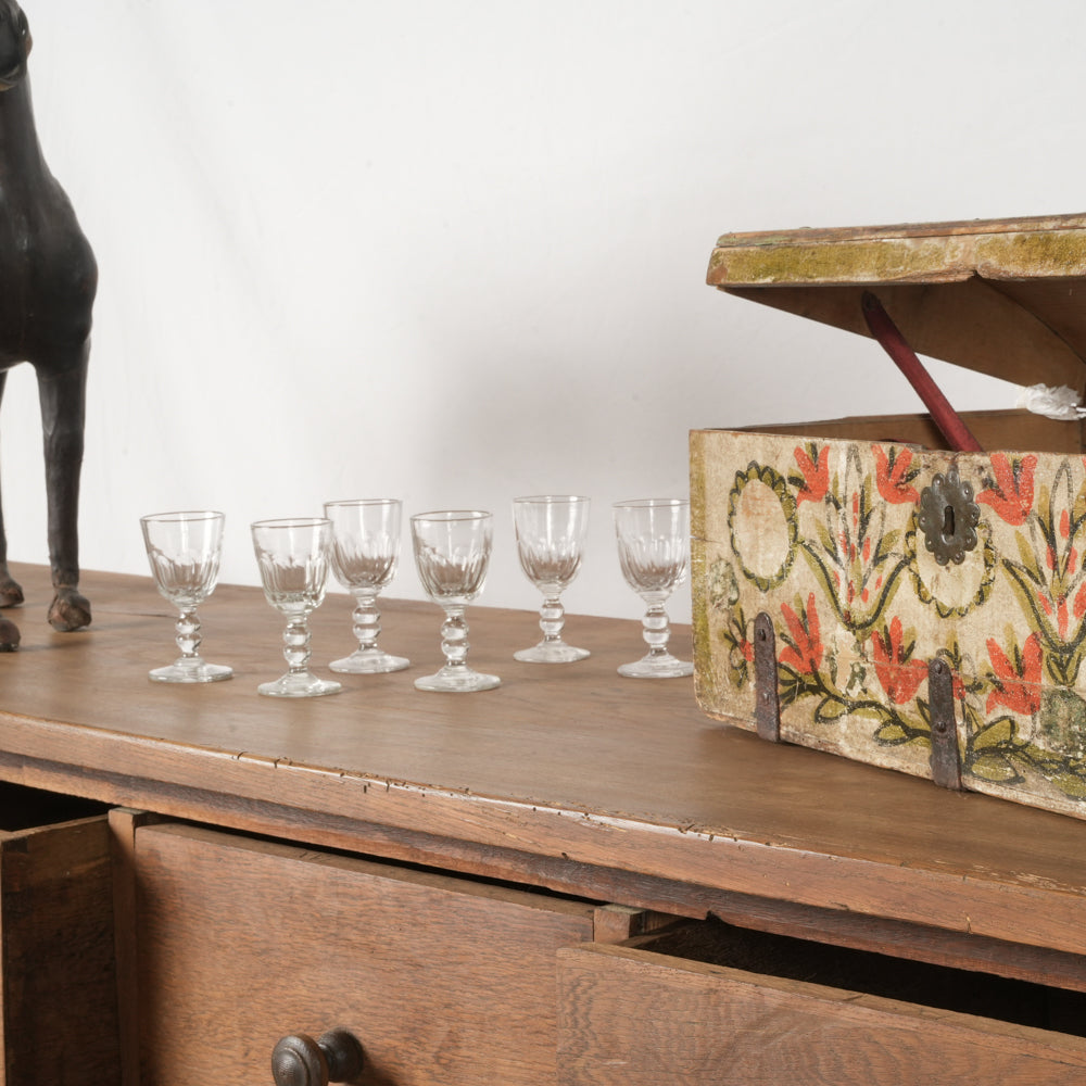 Fin-de-siècle French glass goblets