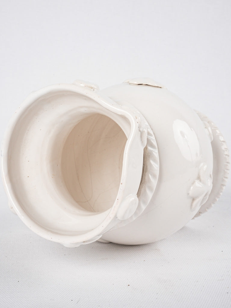 Historic French pottery with twisted motifs