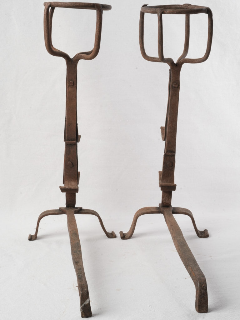 Hand-forged architectural hearth decor