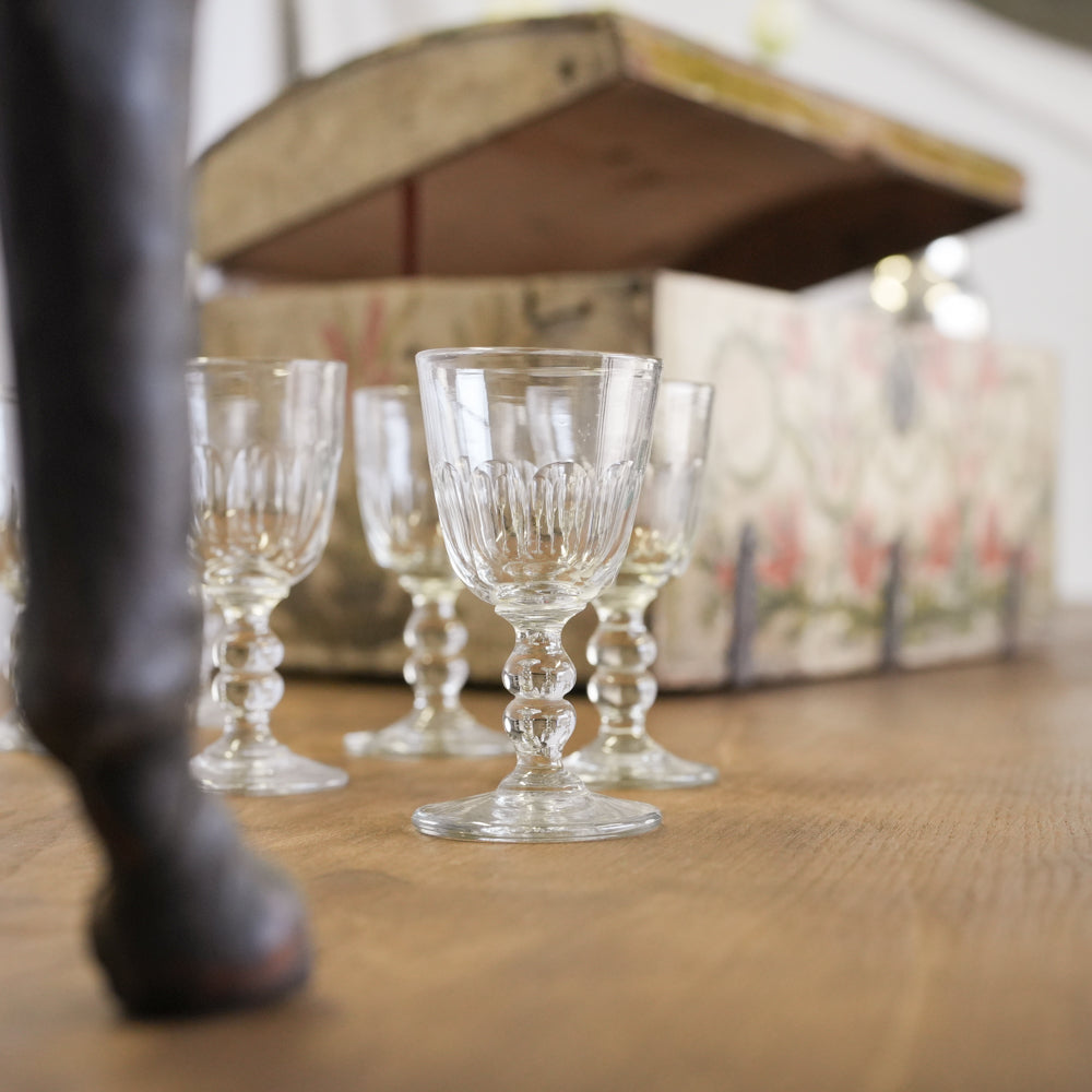 Historic French absinthe drinking glasses