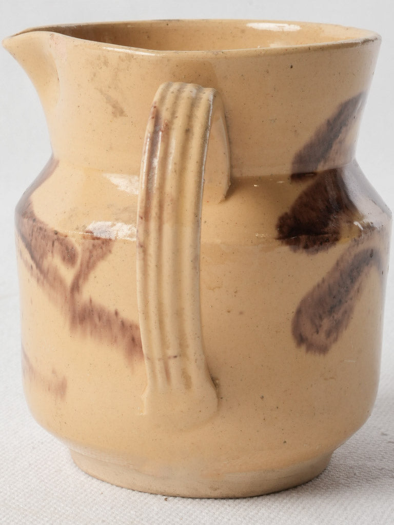 Mid-20th Century Vallauris Lidded Creamer w/ Marbled Glaze - 5"