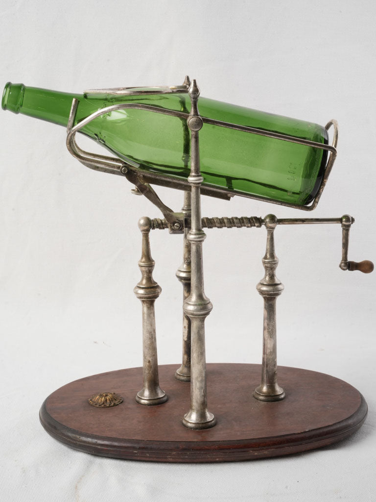 Vintage nickel-plated decanting stand