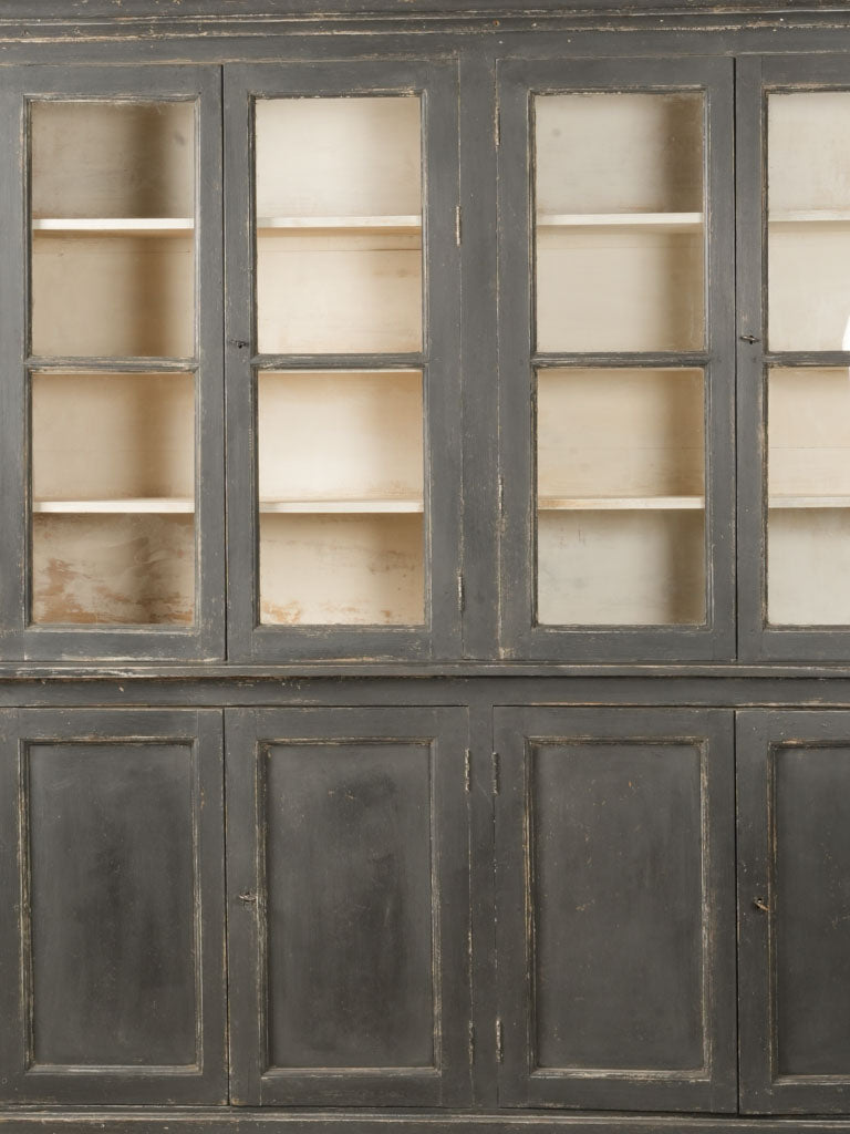 Elegant gray-painted bookcase