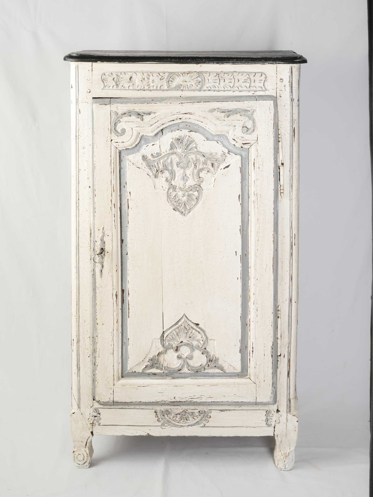 Distressed carved Louis XV sideboard