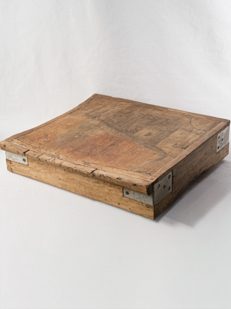 Antique end-grain hornbeam surface