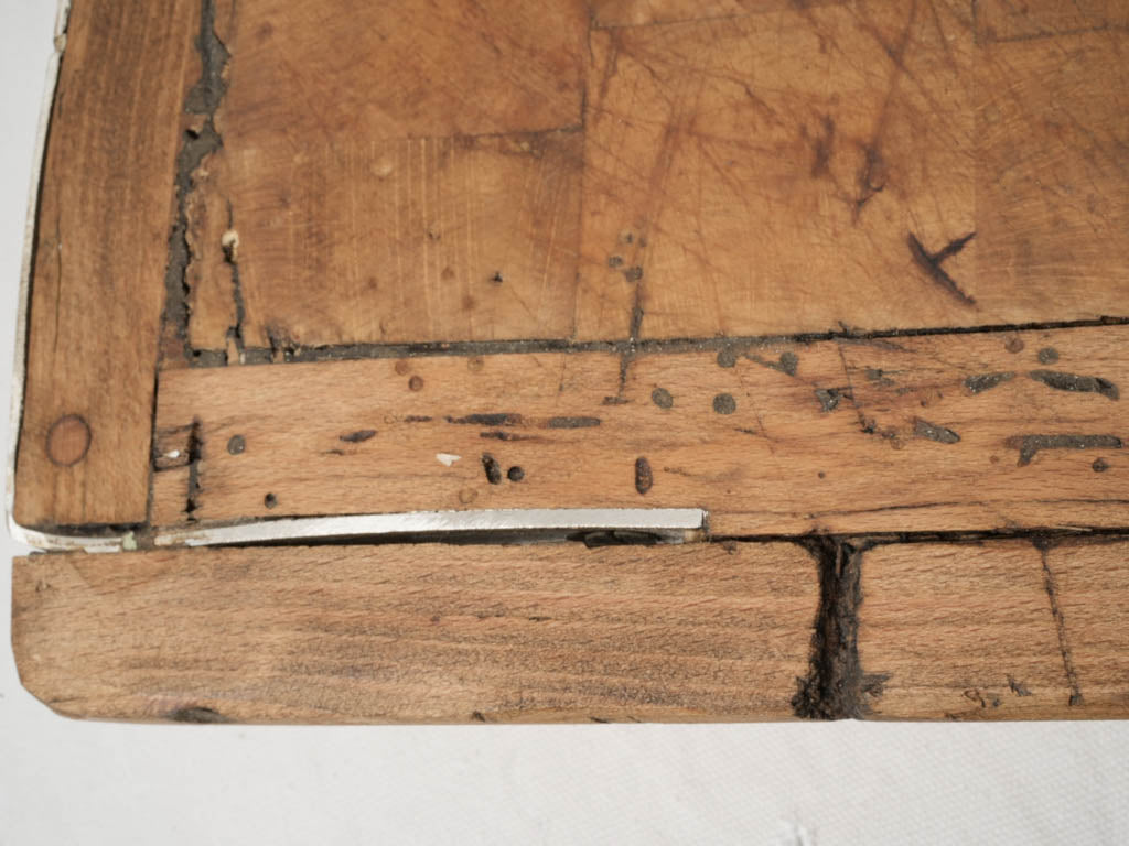 Patinaed French vintage butcher block