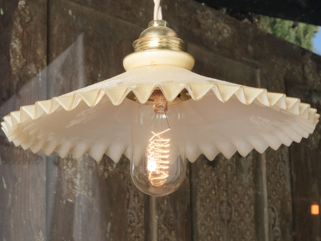 Charming vintage off-white pendant light