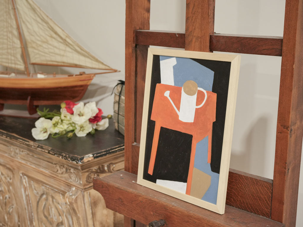 Black matte abstract painting