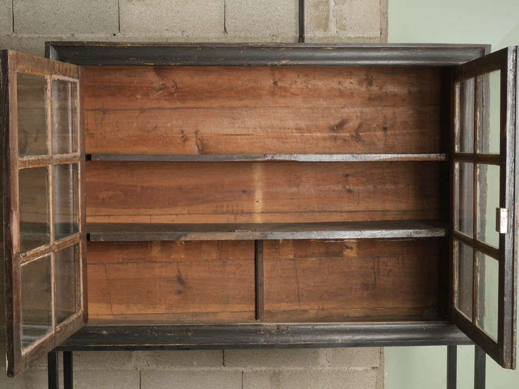 Distinctive glass-paneled cabinet