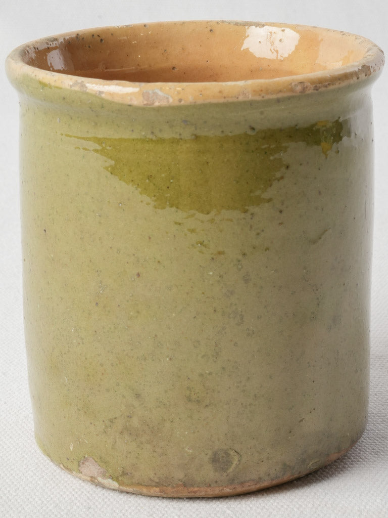 Early 20th-Century French Savoy Petite Jam Jar W/ Stylized Fruit Motif - 4¼"