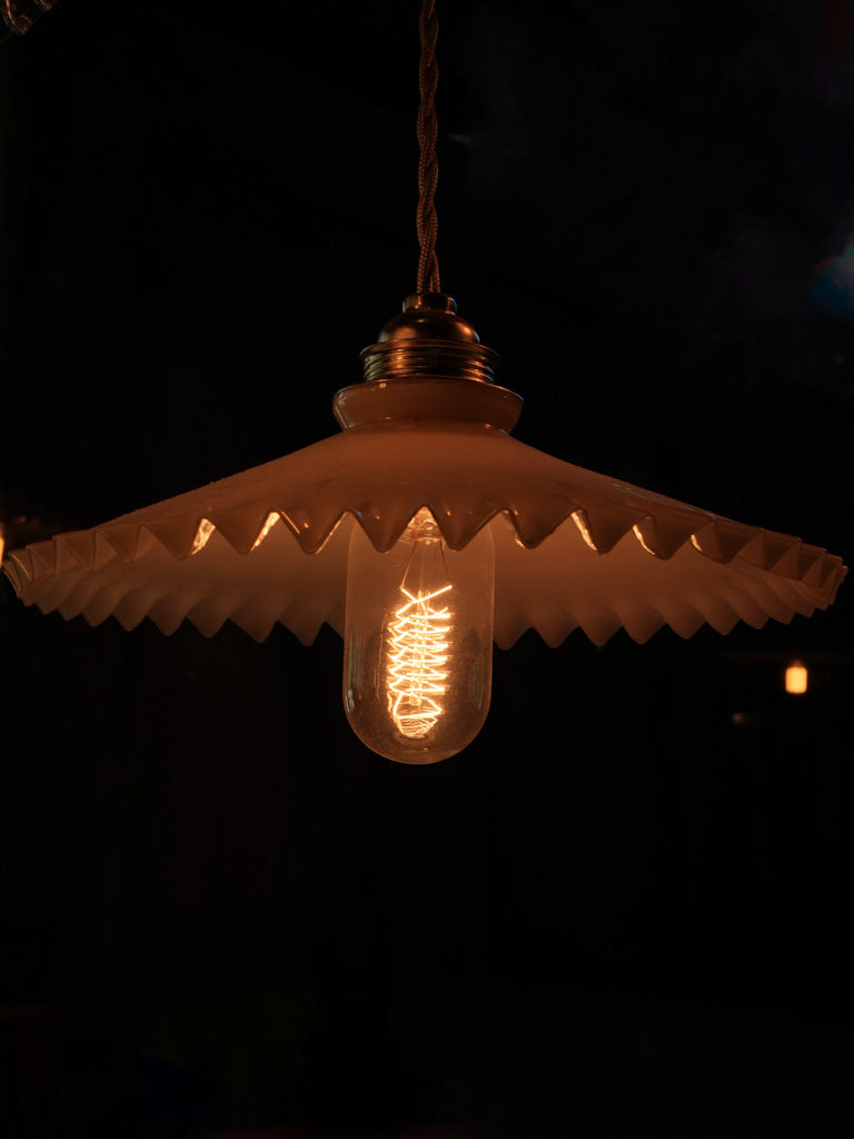 Classic French opaline hanging light