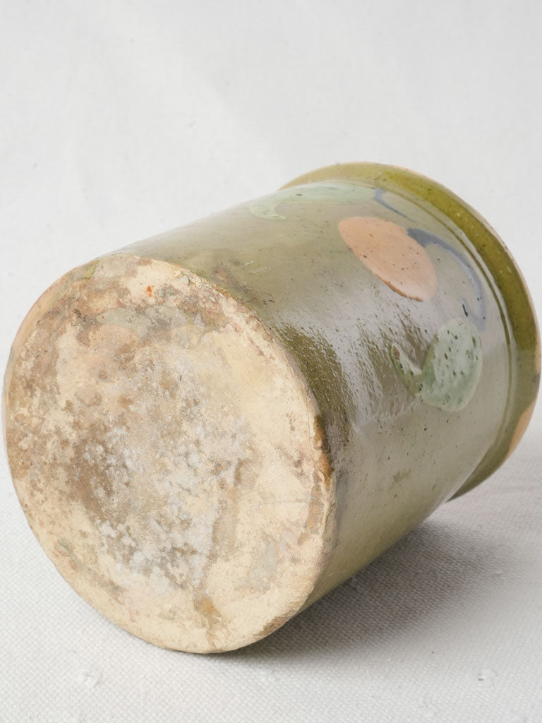 Early 20th-Century French Savoy Petite Jam Jar W/ Stylized Fruit Motif - 4¼"