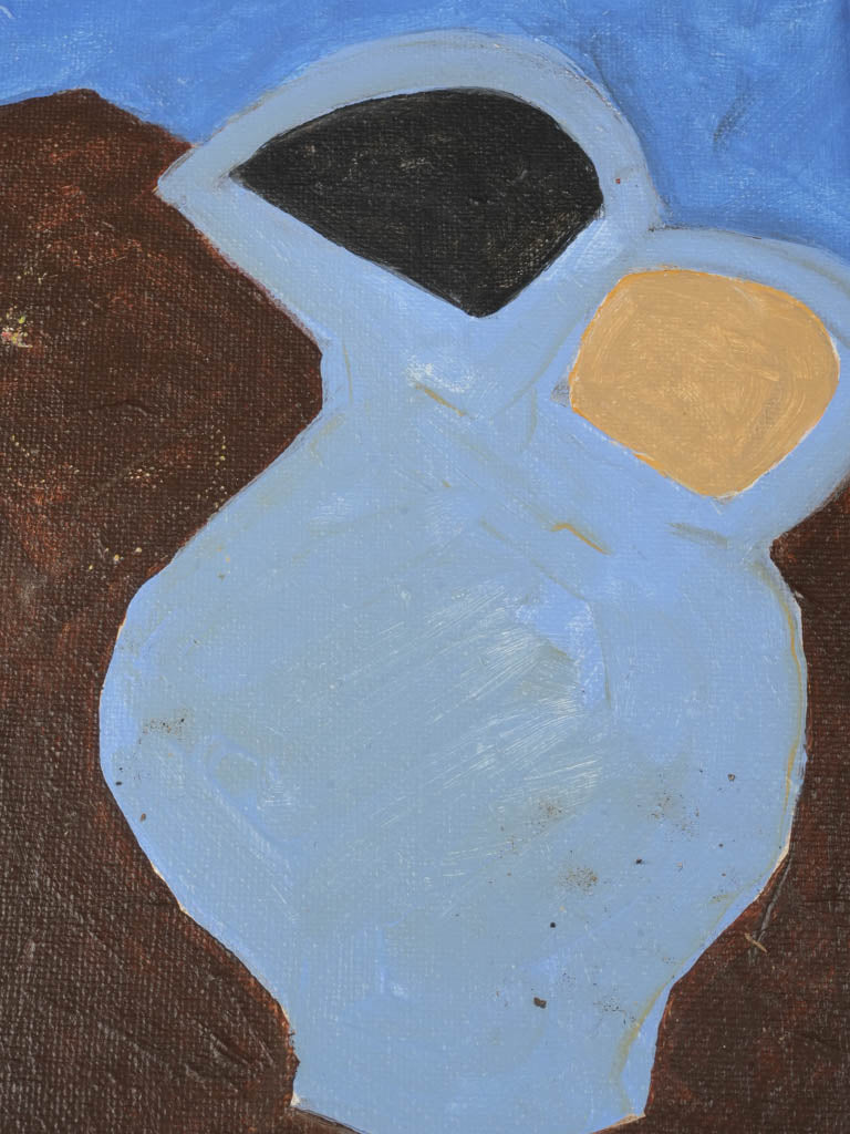 Vivid ochre and blue piece