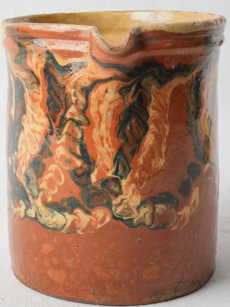 Late 19th-Century Pitcher from Savoy w/ Jaspe Glaze - 6¾"