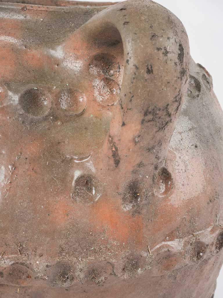 Aged central France walnut oil pottery