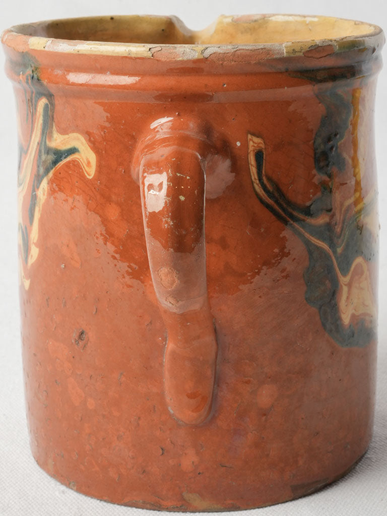 Late 19th-Century Pitcher from Savoy w/ Jaspe Glaze - 6¾"