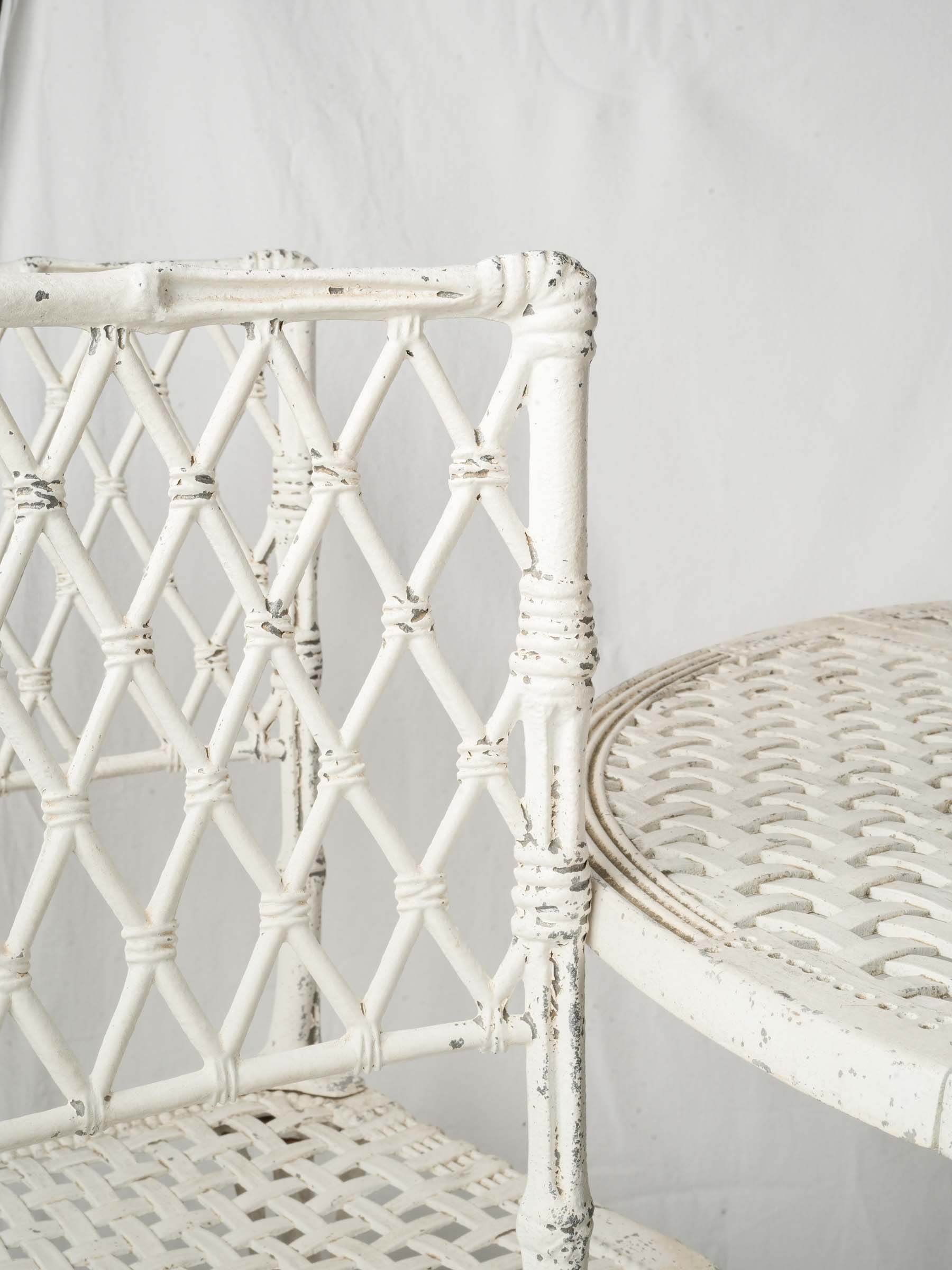 Vintage Cast Aluminium Garden Set w/ Faux Bamboo Design