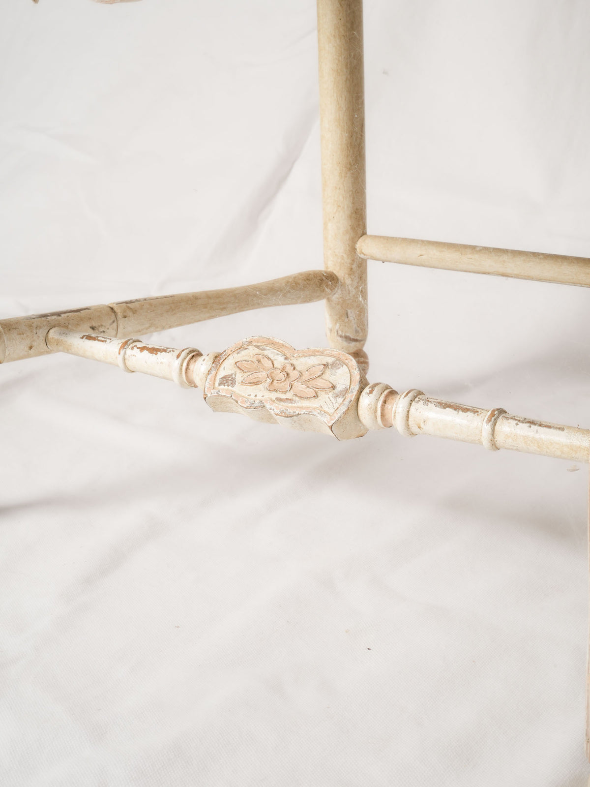 Painted Provençal Ladderback Armchair With Rush Seat and Floral Cushion