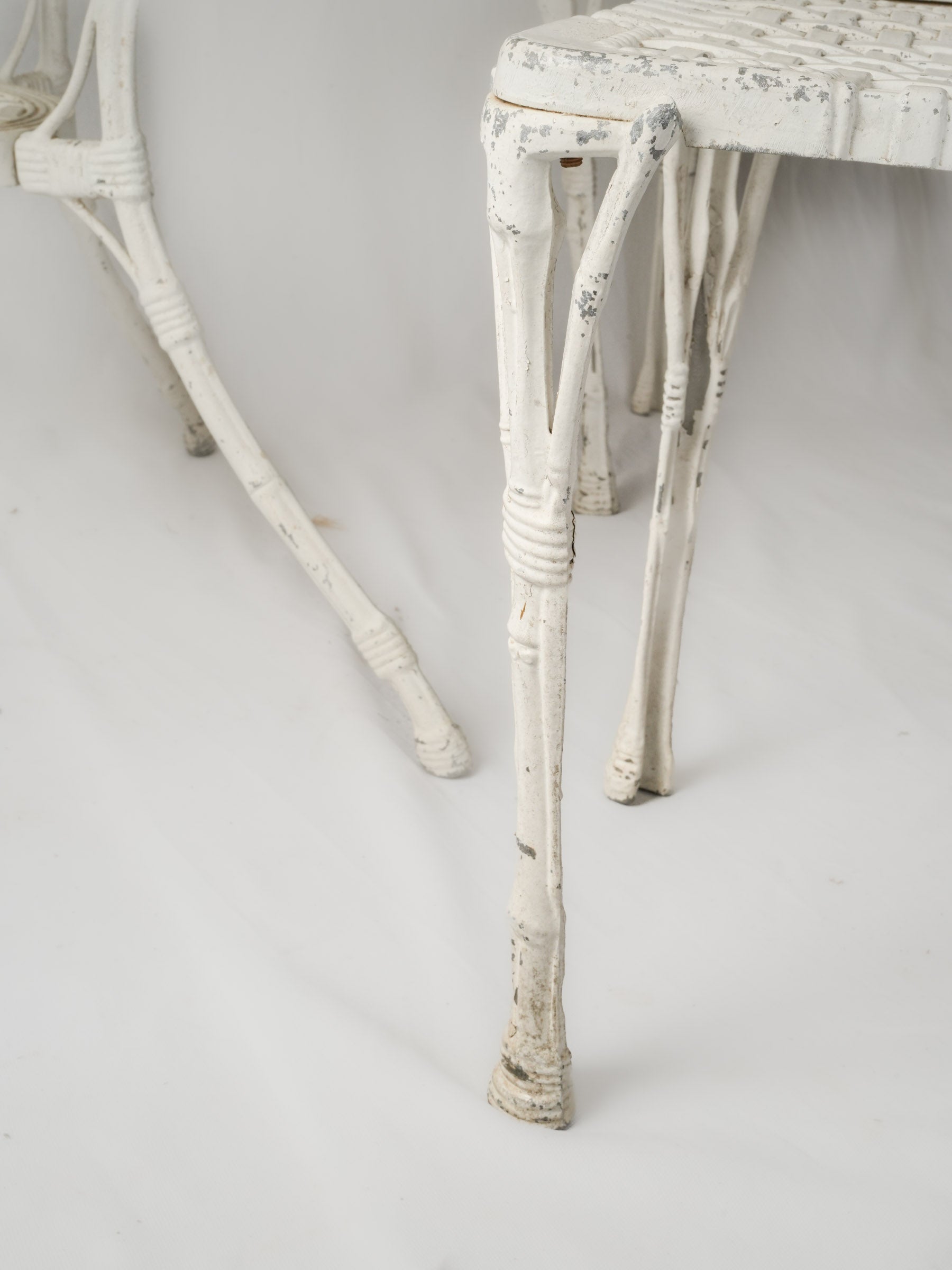 Vintage Cast Aluminium Garden Set w/ Faux Bamboo Design