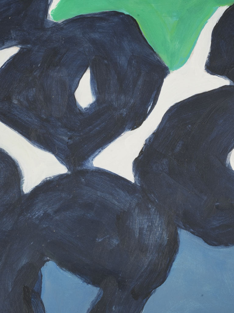 Exquisite blue flower painting