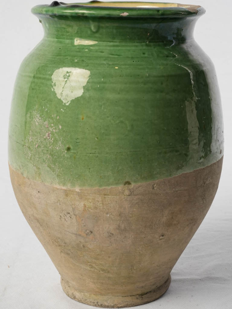 Glossy Green Glaze Earthenware Jug